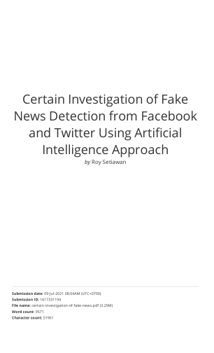 Facebook 虚假新闻检测的某些调查
